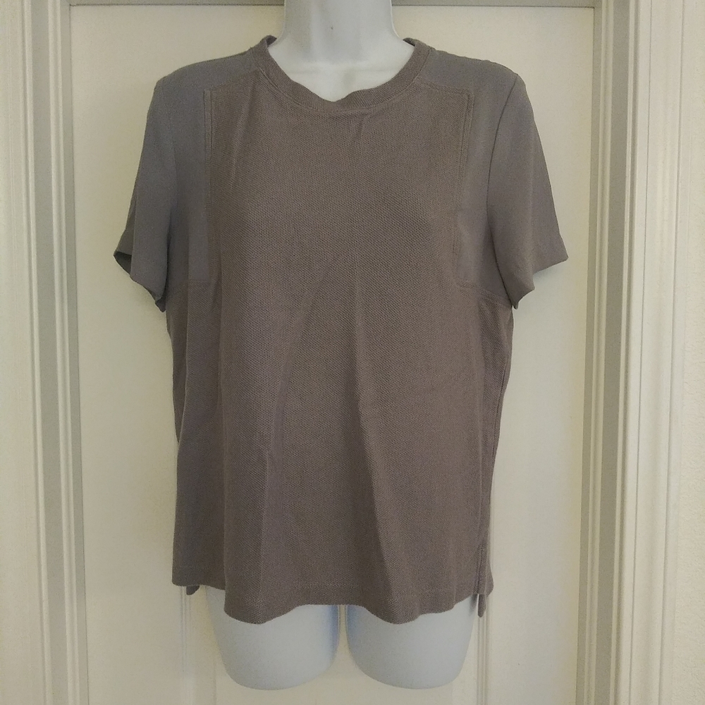 Lou & Grey Short Sleeve Two Tone T Shirt Top - Picture 1 of 6